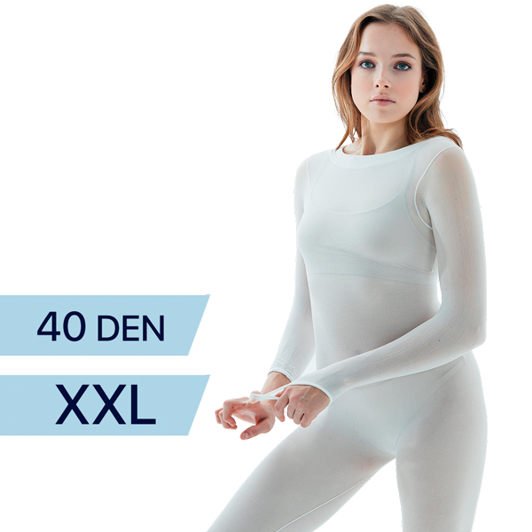 Костюм для массажа LPG, белый XXL, 40 ден